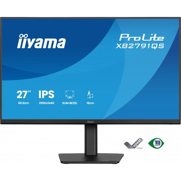 Iiyama ProLite XB2791QS-B1 Monitor PC 68,6 cm [27] 2560 x 1440 Pixel Quad HD LED Nero (XUB2791QS-B1 27 IPS LCD 4MS - 2560X1440 350 CD/M2 HDMI/DISPLAY)Iiyama4948570127443XB2791QS-B1