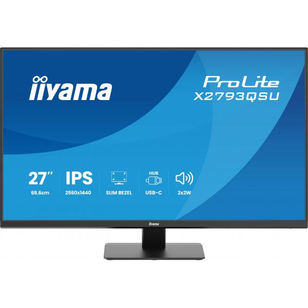Iiyama ProLite X2793QSU-B1 Monitor PC 68,6 cm [27] 2560 x 1440 Pixel Quad HD LED Nero (27 X2793QSU-B1 Monitor - 27 Black IPS LCD Monitor 75hz 1ms)Iiyama4948570126767X2793QSU-B1