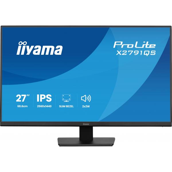 Iiyama ProLite X2791QS-B1 Monitor PC 68,6 cm [27] 2560 x 1440 Pixel Quad HD LED Nero (XU2791QS-B1 27 IPS LCD 4MS - 2560X1440 350 CD/M2 HDMI/DISPLAY)Iiyama4948570127436X2791QS-B1