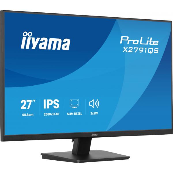 Iiyama ProLite X2791QS-B1 Monitor PC 68,6 cm [27] 2560 x 1440 Pixel Quad HD LED Nero (XU2791QS-B1 27 IPS LCD 4MS - 2560X1440 350 CD/M2 HDMI/DISPLAY)Iiyama4948570127436X2791QS-B1