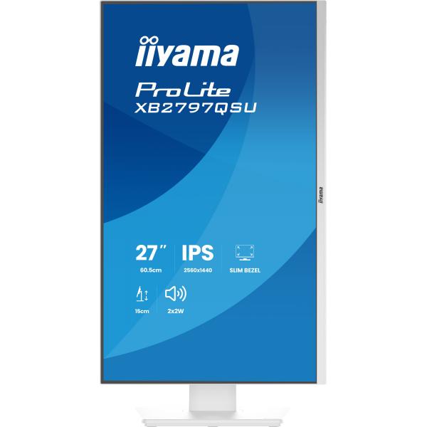 Iiyama ProLite XB2797QSU-W1 Monitor PC 68,6 cm [27] 2560 x 1440 Pixel Quad HD LED Bianco (iiyama ProLite XB2797QSU-W1 computer monitor 68.6 cm [27'])Iiyama4948570125883XB2797QSU-W1