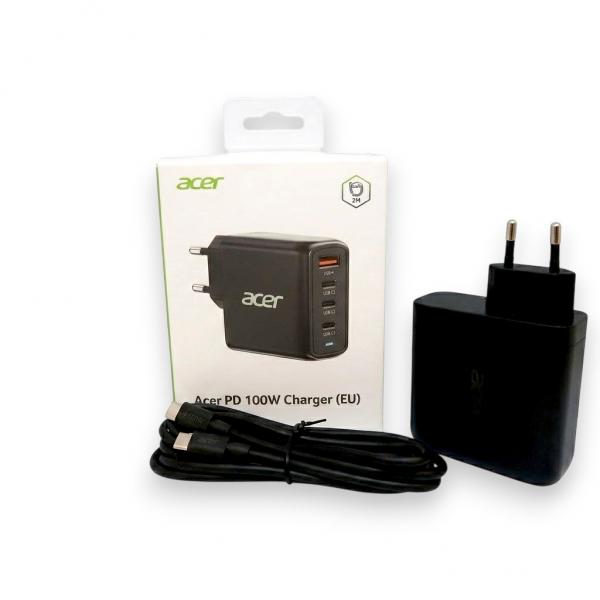 Acer ZL.ADTCC.00L Caricabatterie per dispositivi mobili Universale Nero AC Ricarica rapida Interno (ACER POWER CHARGER - ACER 100W CHARGER USB-C/USB-A)Acer4711721041444ZL.ADTCC.00L