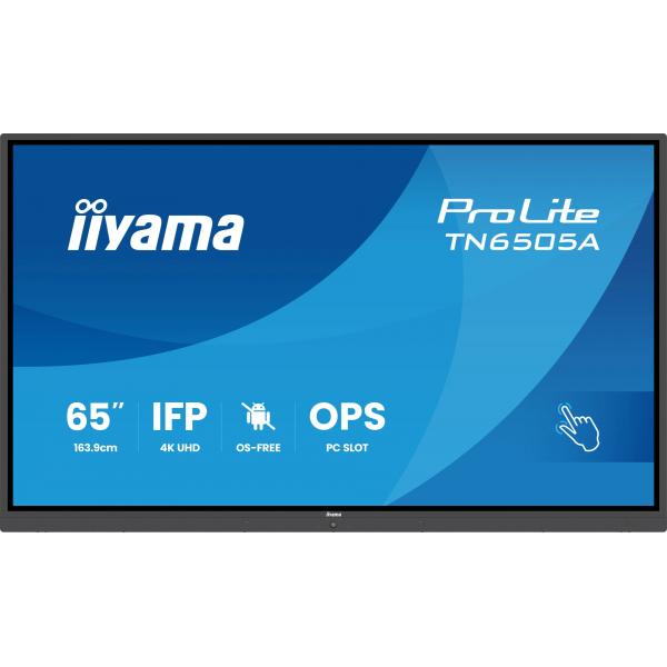 Iiyama TN6505A-B1AG visualizzatore di messaggi Pannello piatto interattivo 163,8 cm [64.5] 500 cd/m 4K Ultra HD Nero Touch screen (iiyama TN6505A-B1AG Signage Display 163.8 cm [64.5'] 500 c)Iiyama4948570127061TN6505A-B1AG