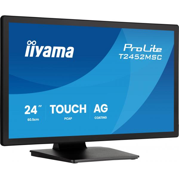 Iiyama ProLite T2452MSC-B2AG Monitor PC 61 cm [24] 1920 x 1080 Pixel Full HD LED Touch screen Nero (iiyama ProLite T2452MSC-B2AG computer monitor 24')Iiyama4948570127245T2452MSC-B2AG