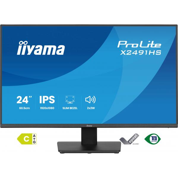 Iiyama ProLite X2491HS-B1 Monitor PC 60,5 cm [23.8] 1920 x 1080 Pixel Full HD LCD Nero (iiyama ProLite X2491HS-B1 computer monitor 60.5 cm [23.8'])Iiyama4948570127399X2491HS-B1