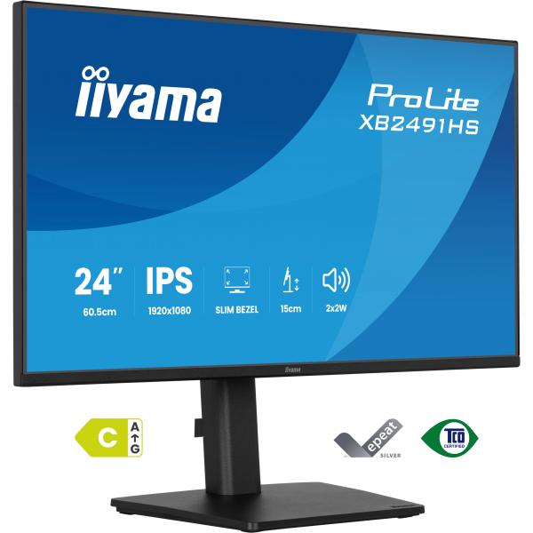 Iiyama ProLite XB2491HS-B1 Monitor PC 60,5 cm [23.8] 1920 x 1080 Pixel Full HD LCD Nero (iiyama ProLite XB2491HS-B1 computer monitor 60.5 cm [23.8')Iiyama4948570127405XB2491HS-B1