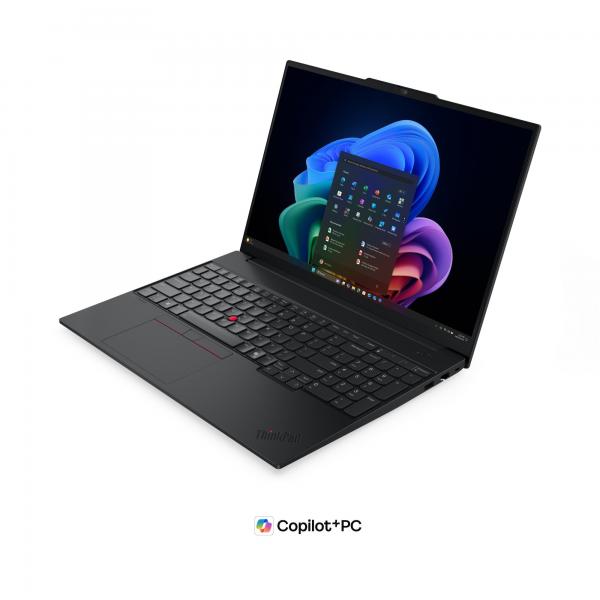 Lenovo ThinkPad E16 Gen 4 [Intel] Copilot+ PC Intel Core Ultra 7 355 Computer portatile 40,6 cm [16] WQXGA 32 GB DDR5-SDRAM 1 TB SSD Wi-Fi 7 [802.11be] Windows 11 Pro Tedesco Nero (TP E16 G4 CU7-355 16GB - 1TB SSD 16.0 WQXGA W11P) - Versione TedescaL...