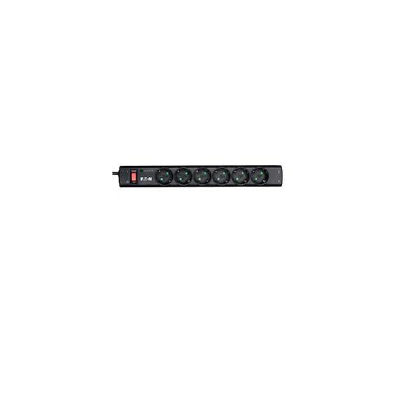 Eaton PS6TD protezione da sovraccarico Nero, Bianco 6 presa[e] AC 220 - 250 V 1 m (Eaton Protection Strip PS6TD - str?mst)EatonPS6TD