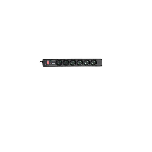 Eaton PS6D protezione da sovraccarico Nero, Bianco 6 presa[e] AC 220 - 250 V 1 m (Eaton Protection Strip PS6D - str?mst?)EatonPS6D