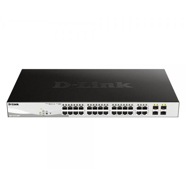 D-Link DGS-1210-28P switch di rete Gestito L2 Gigabit Ethernet [10/100/1000] Supporto Power over Ethernet [PoE] 1U Nero (Switch24p 10/100/1000 PoE L2 man)D-linkDGS-1210-28P
