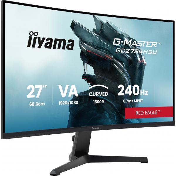 Iiyama G-MASTER GC2784HSU-B1 Monitor PC 68,6 cm [27] 1920 x 1080 Pixel Full HD LCD Nero (GC2784HSU-B127IN 240HZ CURVED - HD GAMING DISPLAY 16:9 1100:1 0.)Iiyama4948570127580GC2784HSU-B1
