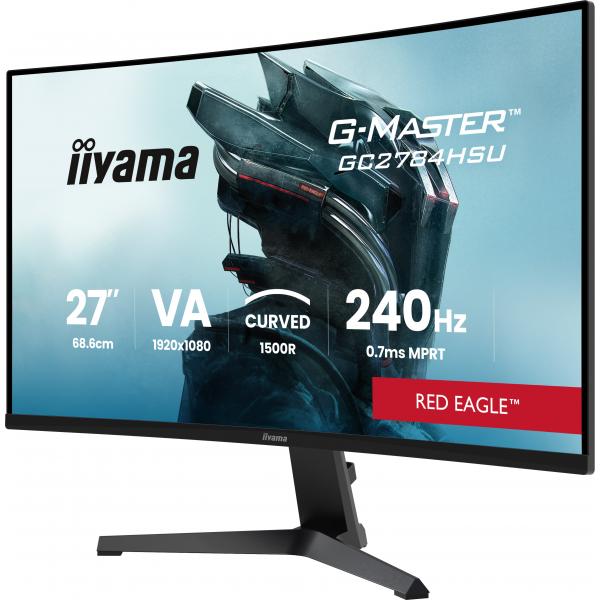 Iiyama G-MASTER GC2784HSU-B1 Monitor PC 68,6 cm [27] 1920 x 1080 Pixel Full HD LCD Nero (GC2784HSU-B127IN 240HZ CURVED - HD GAMING DISPLAY 16:9 1100:1 0.)Iiyama4948570127580GC2784HSU-B1