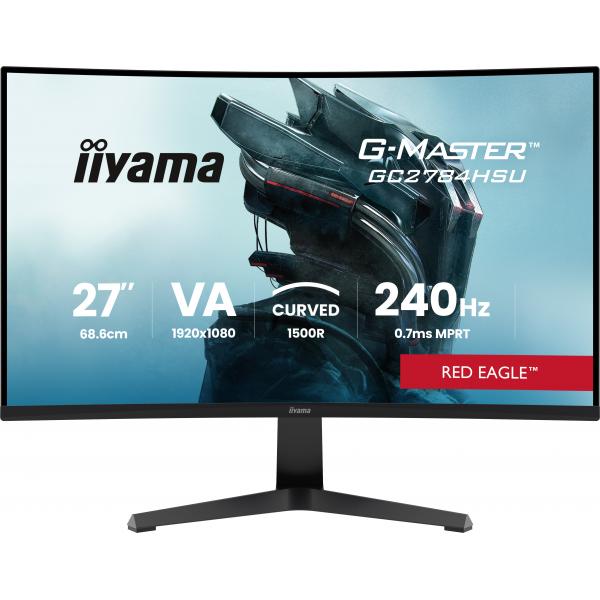 Iiyama G-MASTER GC2784HSU-B1 Monitor PC 68,6 cm [27] 1920 x 1080 Pixel Full HD LCD Nero (GC2784HSU-B127IN 240HZ CURVED - HD GAMING DISPLAY 16:9 1100:1 0.)Iiyama4948570127580GC2784HSU-B1