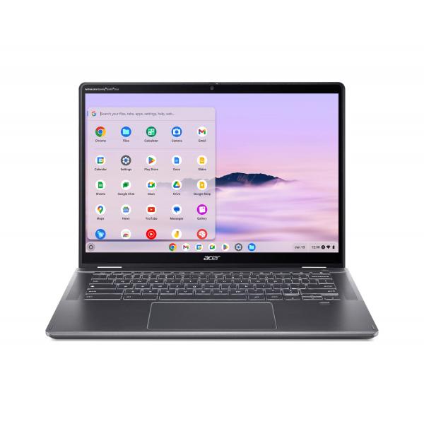 Acer Chromebook Enterprise 514 CB514SPN I3-1315U 8/256 TCHCHR 35,6 cm [14] Touch screen WUXGA 8 GB LPDDR5x-SDRAM 256 GB SSD Wi-Fi 6E [802.11ax] ChromeOS (Acer Chromebook Plus Spin 514 CPE594-1N - Flip design - Intel Core i3 - i3-1315U / up to 4.5 GHz...