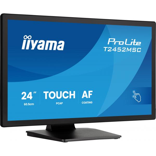 Iiyama ProLite T2452MSC-B2 Monitor PC 61 cm [24] 1920 x 1080 Pixel Full HD Touch screen Nero (24IN CAPACITIVE TOUCH SCREEN IP - LCD FULL HD 1920X1080 400 CD/M)Iiyama4948570127221T2452MSC-B2