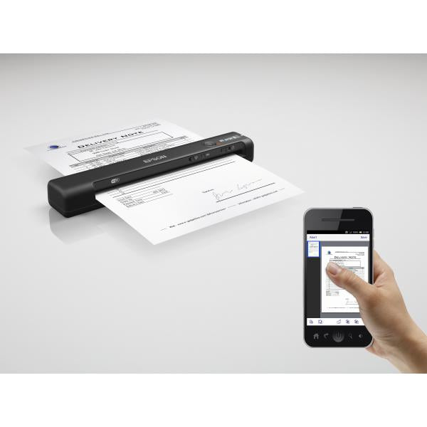 Epson WorkForce ES-60W (Epson WorkForce ES-60W - Document scanner - Contact Image Sensor [CIS] - A4/Legal - 600 dpi x 600 dpi - up to 15 ppm [mono] / up to 15 ppm [colour] - up to 300 scans per day - USB 2.0, Wi-Fi)EpsonB11B253401BY