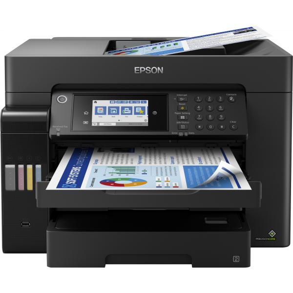 Epson EcoTank ET-16655 Ad inchiostro A3 4800 x 1200 DPI 32 ppm Wi-Fi (Epson EcoTank ET-16655 Colour A3 Multifuncion Printer. Up to 25ppmipm. Print/Copy/Scan. Duplex. 2 Trays. One set of replacement inks prints up to 7,500 pages in black and 6,000 pag...