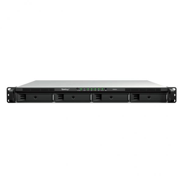 Synology RackStation RS826+ server NAS e di archiviazione Rack [1U] AMD Ryzen V1500B 4 GB DDR4 0 TB DiskStation Manager Nero, Grigio (Synology RS826+ 4 bay rackstation; AMD Ryzen V1500B; 4 GB ECC DDR4 SO-DIMM memory; expandable up to 32 GB; four buil...