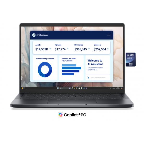 DELL Pro 14 Premium PA14250 Copilot+ PC Intel Core Ultra 5 236V Computer portatile 35,6 cm [14] Full HD+ 16 GB LPDDR5x-SDRAM 512 GB SSD Wi-Fi 7 [802.11be] Windows 11 Pro Tedesco Grigio (DELL PRO 14 PREMIUM PA14250 - U5-236V 16/512GB W11P NOAC 3Y) - V...