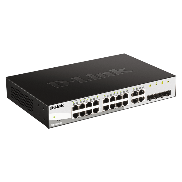 D-Link DGS-1210-20 switch di rete Gestito L2 Gigabit Ethernet [10/100/1000] 1U Nero (D-Link Web Smart DGS-1210-20 - switch)D-linkDGS-1210-20