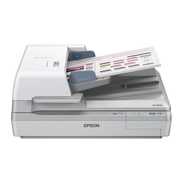 Epson WorkForce DS-70000 Scanner a piano e ADF 600 x 600 DPI A3 Bianco (DS70000, Scanners, A3, 600 DPI [Horizontal x Vertical], Input: 48 Bits Color / 16 Bits Monochrome, Output: 24 Bits Color / 8 Bits Monochrome, 200 Pages, Yes, Zonal OCR A &, B sup...