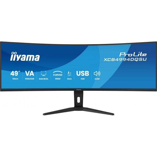 Iiyama ProLite XCB4994DQSU-B1 Monitor PC 124,5 cm [49] 5120 x 1440 Pixel Dual QHD LCD Nero (PROLITE XCB4994DQSU-B1 49IN - BUSINESS DQHD 124.46CM 49IN CURV)Iiyama4948570127993XCB4994DQSU-B1