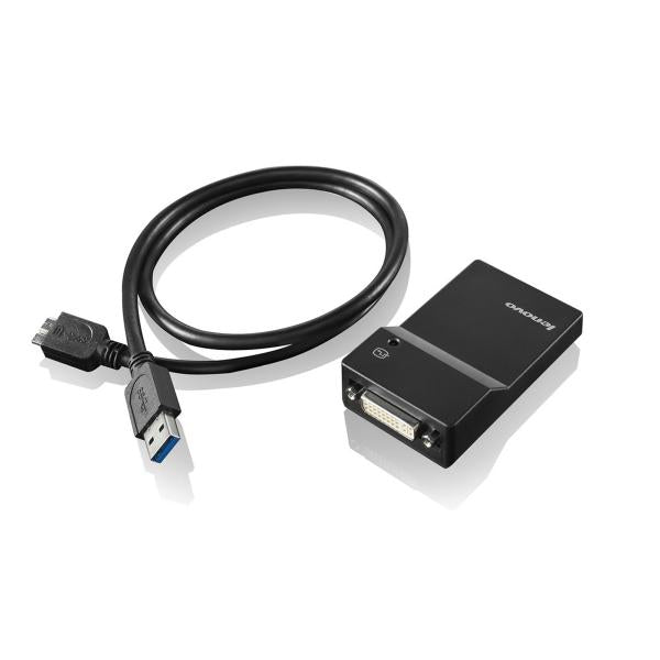 Lenovo USB 3.0 - DVI/VGA adattatore grafico USB 2048 x 1152 Pixel Nero (Lenovo USB 3.0 - DVI/VGA Adapt)Lenovo0B47072