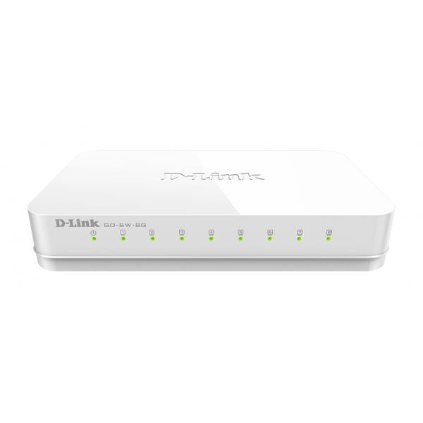 D-Link GO-SW-8G switch di rete Non gestito Bianco (D-Link GO-SW-8G - Switch - unmanaged - 8 x 10/100/1000 - desktop)D-linkGO-SW-8G