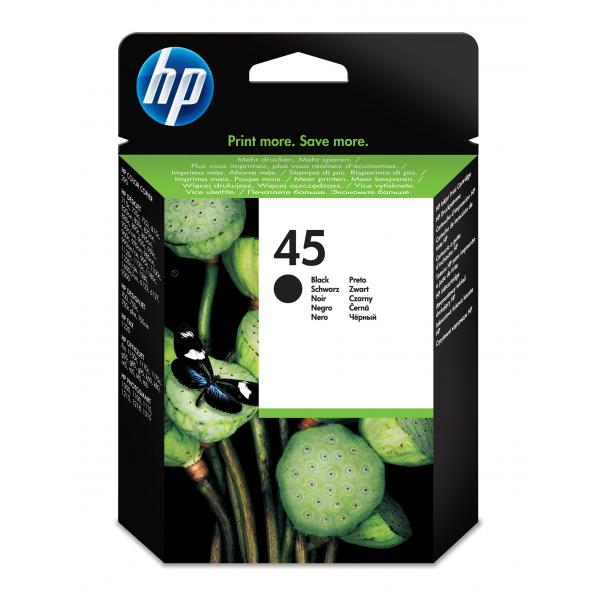 HP 45 Originale Nero 1 pezzo[i] (Ink Black 42 ml - Pages 833 [ No.45 ] - Warranty: 12M)Hp51645A