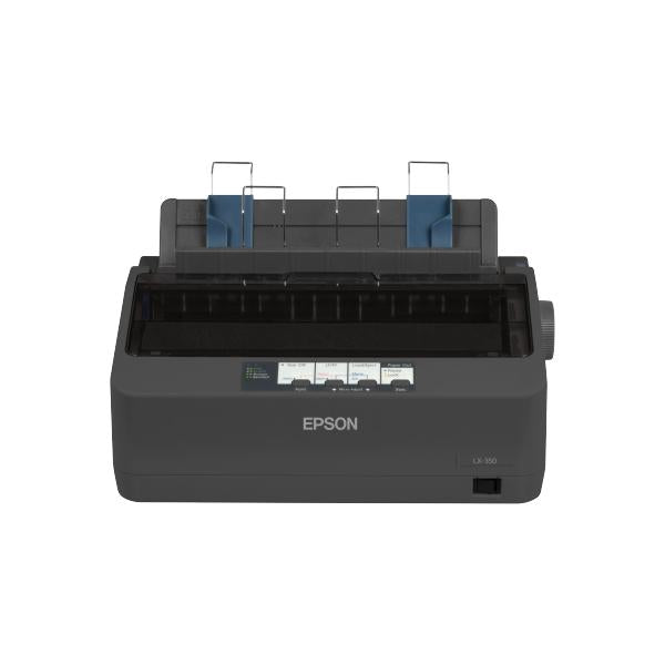 Epson LX-350 UK 240V (Epson LX-350 Dot matrix printer, 9 pins, 80 column, original + 4 copies, 347 cps HSD [10 cpi], Epson ESC/P - IBM 2380+ emulation, 3 fonts, 8 BarCode fonts, 3 paper paths, single and continous sheet, paper park, USB, Parallel and...
