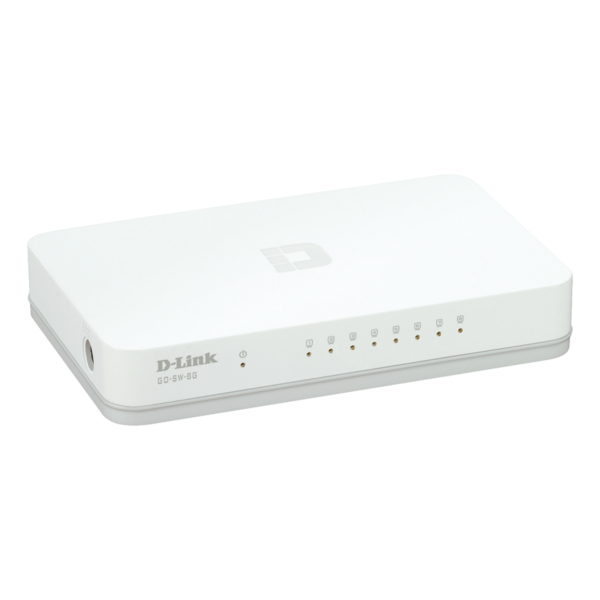 D-Link GO-SW-8GE switch di rete Gigabit Ethernet [10/100/1000] Nero (8-Port GIGABIT EASY DESKTOP - Warranty: 24M)D-linkGO-SW-8G/E