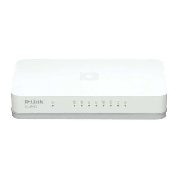 D-Link GO-SW-8GE switch di rete Gigabit Ethernet [10/100/1000] Nero (8-Port GIGABIT EASY DESKTOP - Warranty: 24M)D-linkGO-SW-8G/E