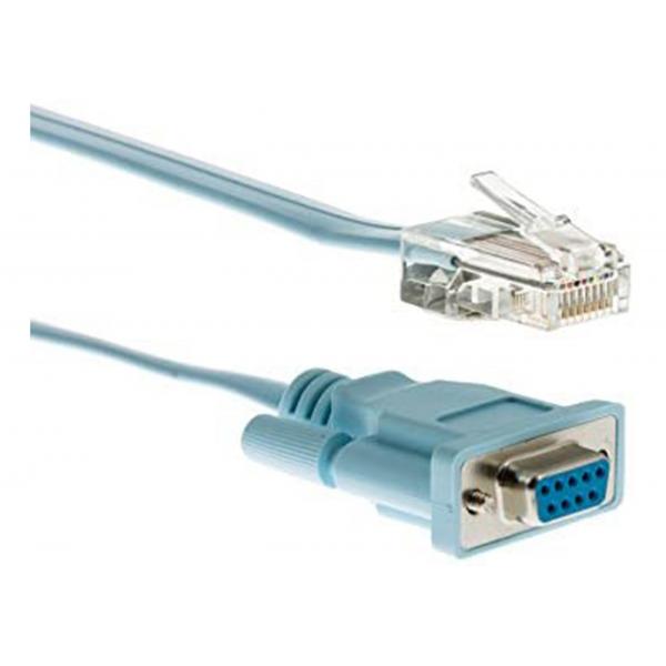 Cisco RJ45-DB9 cavo seriale Grigio 1,8 m RJ-45 (Cisco - Serial cable - RJ-45 [M] to DB-9 [F] - 1.8 m - for Cisco 28XX, 28XX 2-pair, 28XX 4-pair, 28XX V3PN, Catalyst 2960)CiscoCAB-CONSOLE-RJ45=