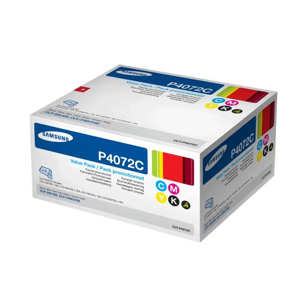 Samsung CLT-P4072C cartuccia toner 4 pz Originale Nero, Ciano, Magenta, Giallo (Toner Kit Rainbow C/M/Y/K - Pages 1.500 - Warranty: 12M)SamsungCLT-P4072C