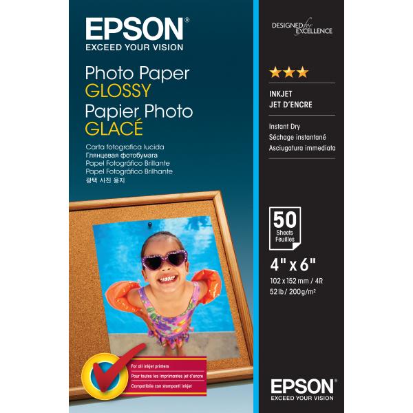 Epson Photo Paper Glossy - 10x15cm - 50 Fogli (PHOTO PAPER GLOSSY 10X15CM 50 SHEET)EpsonC13S042547