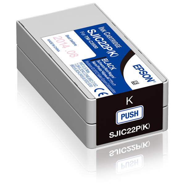 Epson SJIC22P[K]: Ink cartridge for ColorWorks C3500 [Black] (EPSON TM-C3500 INK BLACK EPSON TM-C3500 INK BLACK)EpsonC33S020601