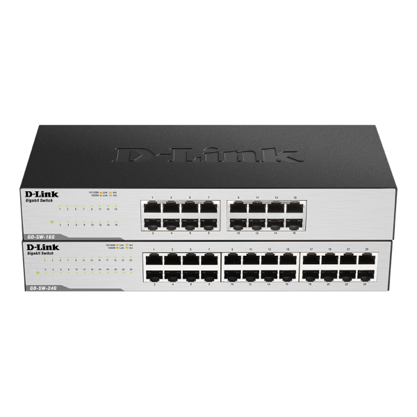 D-Link GO-SW-16G Non gestito L2 Gigabit Ethernet [10/100/1000] 1U Nero (16-Port GIGABIT EASY DESKTOP - SWITCH - Warranty: 24M)D-linkGO-SW-16G/E