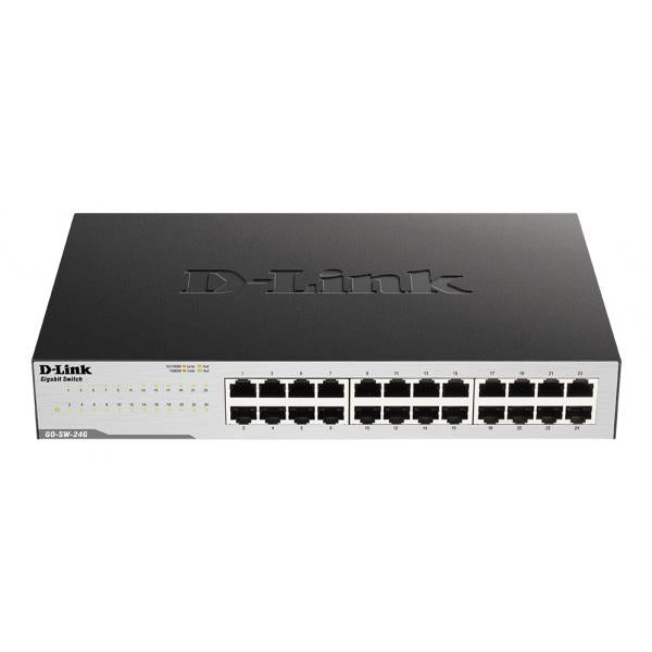 D-Link GO-SW-24G Non gestito L2 Gigabit Ethernet [10/100/1000] 1U Nero (24-Port GIGABIT EASY DESKTOP - Warranty: 24M)D-linkGO-SW-24G/E
