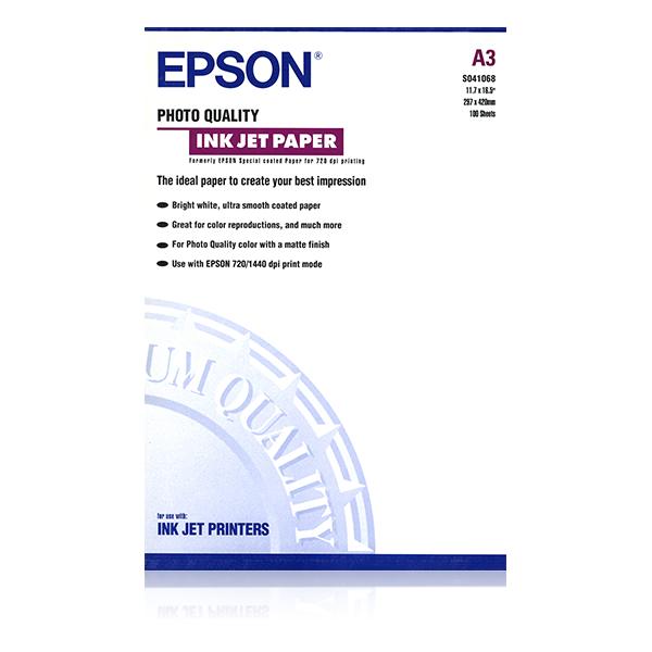 Epson Carta speciale [720/1440 dpi], finitura opaca (PHOTO INKJET PAPER A3 100SH)EpsonC13S041068