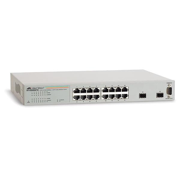 Allied Telesis AT-GS950/16 Gestito (Allied Telesis AT GS950/16 WebSmart Switch - Switch - Managed - 16 x 10/100/1000 + 2 x SFP - desktop)Allied TelesisAT-GS950/16-30