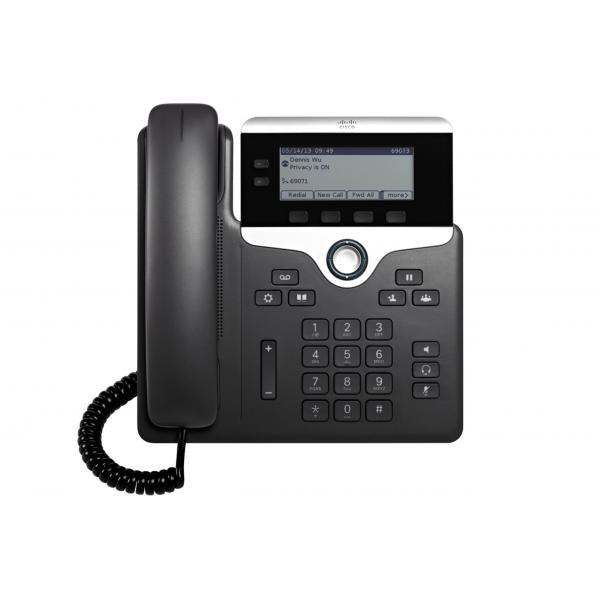 Cisco 7821 telefono IP Nero, Argento 2 linee (Cisco IP Phone 7821 - VoIP phone - SIP, SRTP - 2 lines) - Versione UKCiscoCP-7821-K9=