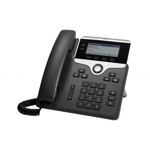 Cisco 7821 telefono IP Nero, Argento 2 linee (Cisco IP Phone 7821 - VoIP phone - SIP, SRTP - 2 lines) - Versione UKCiscoCP-7821-K9=