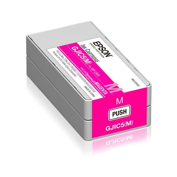 Epson GJIC5[M]: Ink cartridge for ColorWorks C831 [Magenta] [MOQ=10] (GJIC5[M]: INK CARTRIDGE - FOR GP-C831 [MAGENTA])EpsonC13S020565