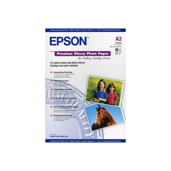Epson Carta fotografica lucida Premium (PREMIUM GLOSSY PHOTO PAPER A3 20SH)EpsonC13S041315