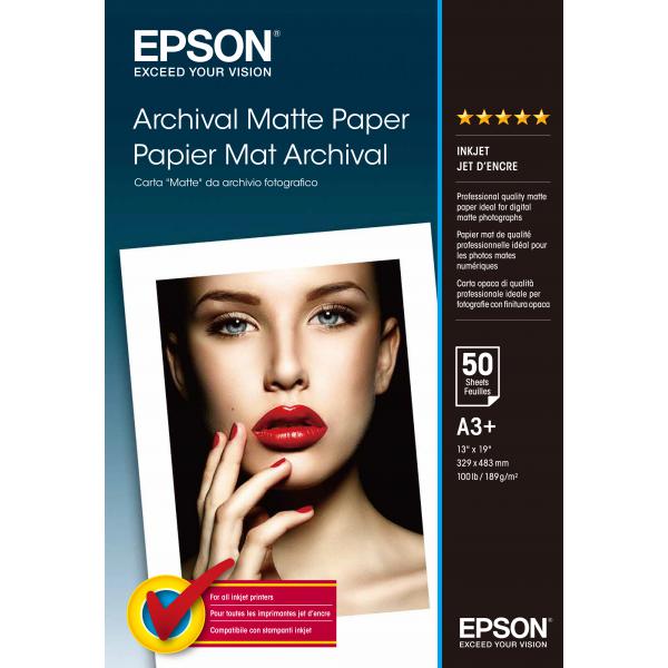 Epson Carta matte da archivio fotografico (ARCHIVAL MATTE PAPER-A3P 50S 192)EpsonC13S041340