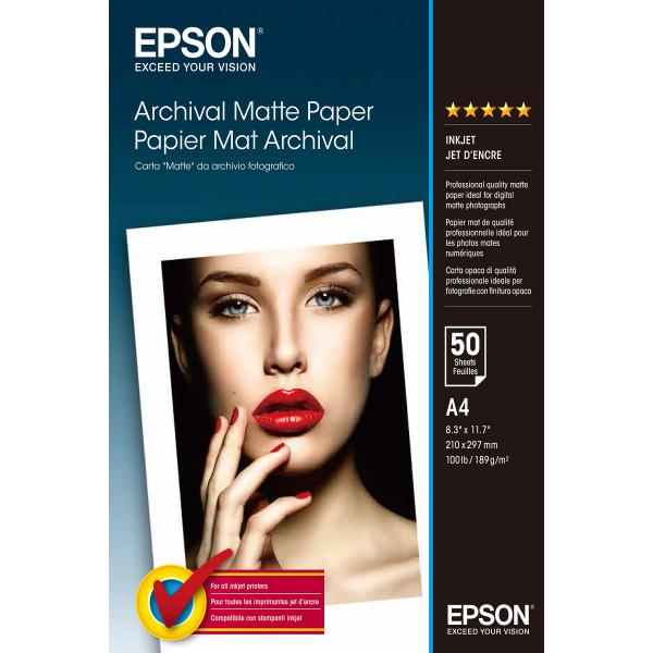 Epson Archival Matte Paper - A4 - 50 Fogli (ARCHIVAL MATTE PAPER A4 50SH)EpsonC13S041342