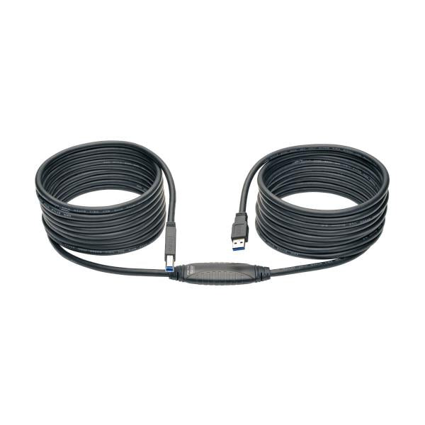 Eaton Tripp Lite Series 25ft USB 3.0 SuperSpeed Active Repeater Cable A Male/B Male 25' - Cavo USB - USB Type B [M] a USB Tipo A [M] - USB 3.0 - 7.62 m - attivo - neroEaton0037332181831U328-025