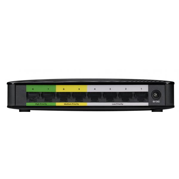 Zyxel GS-108S v2 Non gestito Gigabit Ethernet [10/100/1000] Nero (8-Port Desktop Switch,GS-108SV2 8-Port Desktop Gigabit Ethernet Media Switch/)ZyxelGS-108SV2-EU0101F