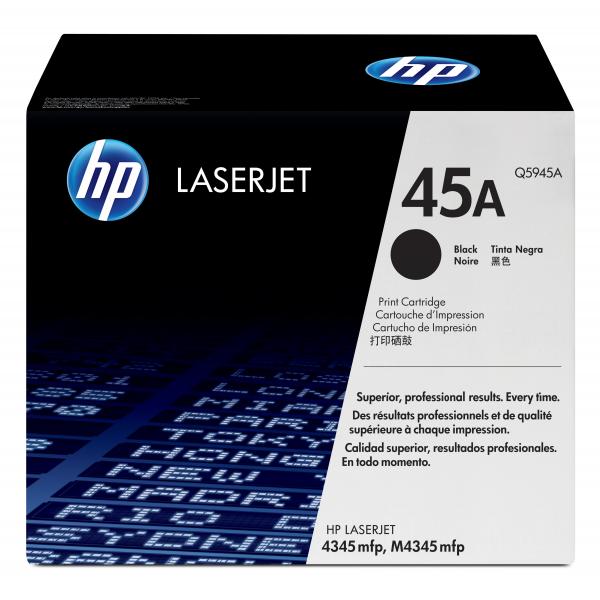 HP Cartuccia Toner originale nero LaserJet 45A (Toner Black LJ 4345 - Pages 18.000 - Warranty: 12M)HpQ5945A