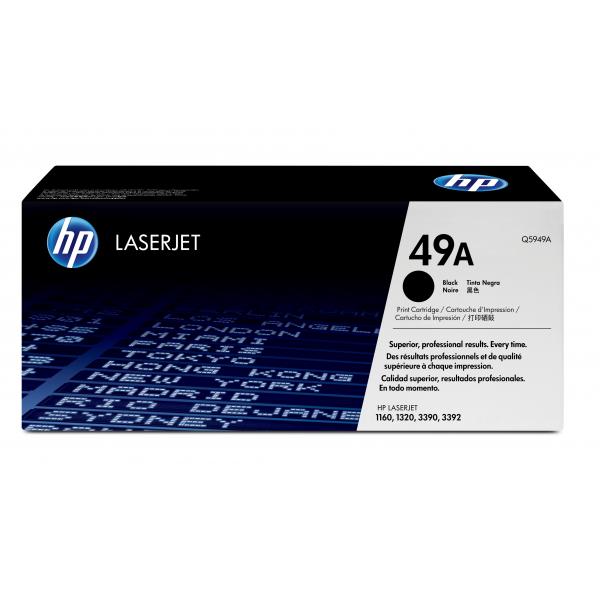 HP Cartuccia Toner originale nero LaserJet 49A (Cartuccia di stampa smart per stampanti HP LaserJet 1160/1320, nero [fino a 2.500 pagine])HpQ5949A